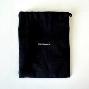Saint Laurent Mini Black Dust Bag Pouch 4" x 5"